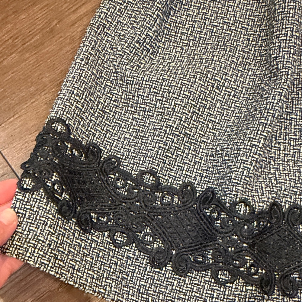 Altar'd State Black and Gray Sleeveless Lace-Trim Mini Dress - Picture 6 of 7